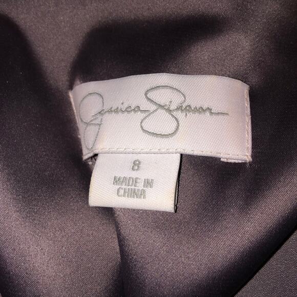 Jessica Simpson Old Money Scandi Preppy Academia Gray Tunic Sequin Belt Dress 8 - Picture 13 of 15